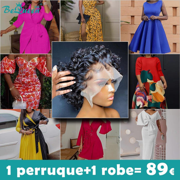 BeQueen 89€ = 1 Perücke + 1 Perücke Coco Pixie Locken 