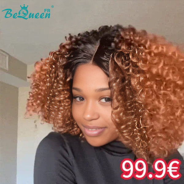 BeQueen 99.9€ = 1 glueless wig “Annie” Custom Wig Bob Curly wave Ready to wear 4x4