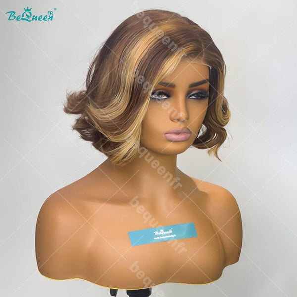 BeQueen 99,9€=1 perruques sans colle "Fayina" Perruque Customisée Bob Prêt à porter 4x4