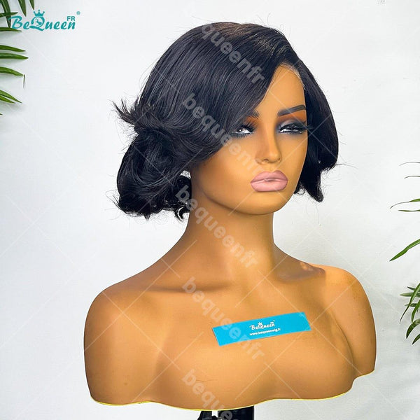 BeQueen 99,9€ = 1 perucas sem cola "Oksana" Peruca Personalizada Bob Pronto a vestir 4x4