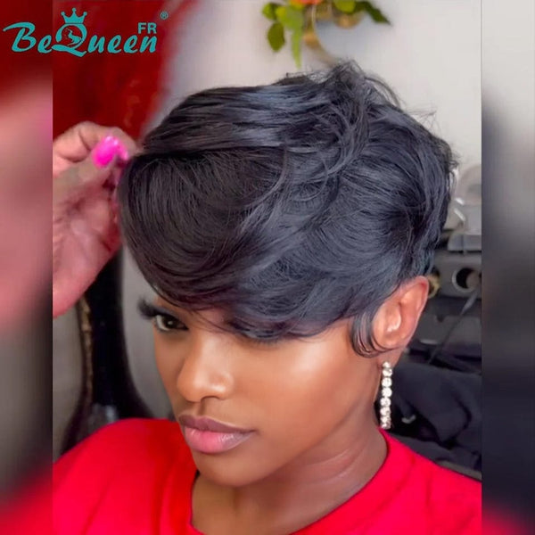 BeQueen 99,9€=1 perruques sans colle “	Rhoswen” Perruque Customisée Pixie