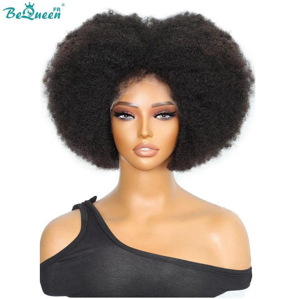 BeQueen "Addi" Perruque Bob Afro Curly dentelle frontale 13X4 perruque naturelle