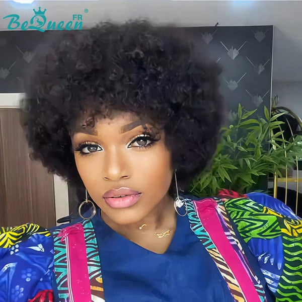 BeQueen "Addi" Perruque Bob Afro Curly Sans colle perruque naturelle  style 3