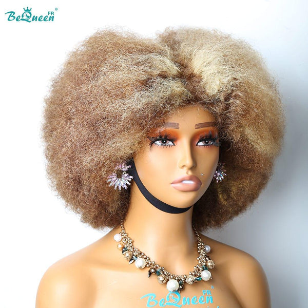 BeQueen "Addi" Perruque Customisée Bob Afro Curly Prêt à porter Sans Colle 13X4