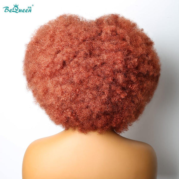 BeQueen "Addi" Perruque Customisée Bob Afro Curly Prêt à porter Sans Colle 13X4 Orange Gingembre