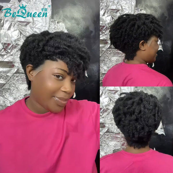 BeQueen “Helno” Pixie Wig with Twist Braid Full Lace Glueless