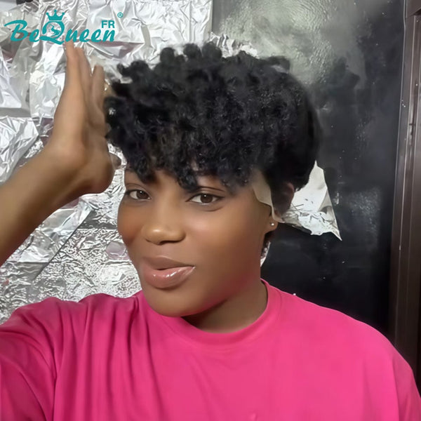 BeQueen “Helno” Pixie Wig with Twist Braid Full Lace Glueless