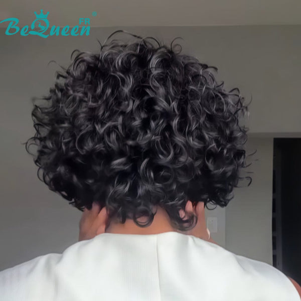 BeQueen "Amour" Peluca pixie Rizada Sin pegamento Peluca natural