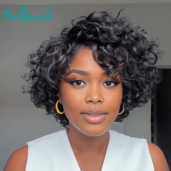 BeQueen "Amour" Peluca pixie Rizada Sin pegamento Peluca natural