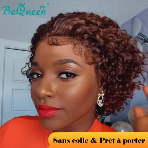 BeQueen “Ceridwen” Custom Wigs Glueless Bob Curly wave Ready to wear with Lace 13x4