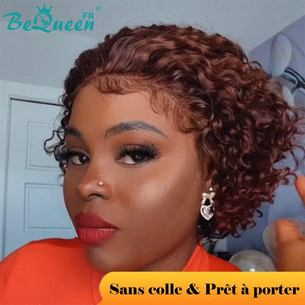BeQueen “Ceridwen” Custom Wigs Glueless Bob Curly wave Ready to Wear with Lace 13x4