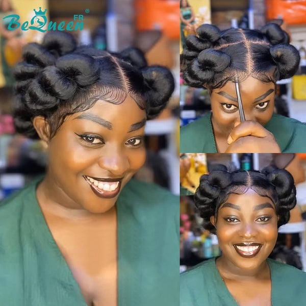 BeQueen “Cissy" Perruque lace pleine avec Tresse pixie sans colle