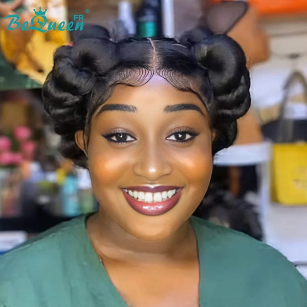 BeQueen „Cissy“ Vollspitzenperücke mit Pixie-Zopf ohne Kleber