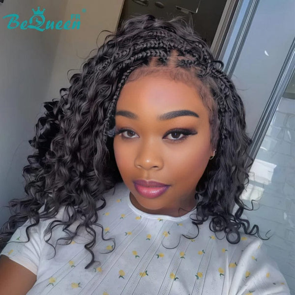 BeQueen „Clio“-Perücke lockig mit Zopf, 16 Zoll