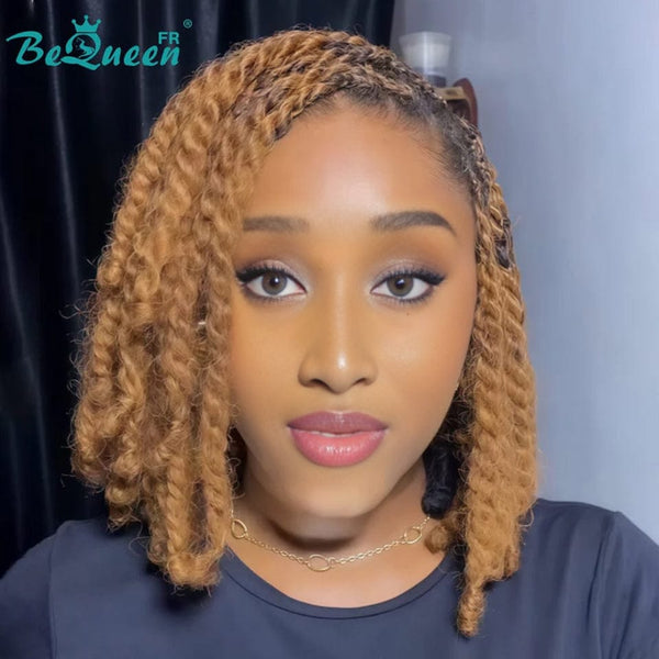 BeQueen „Edura“ Perücke mit Zopf mit Full Lace Schwarz und Honig