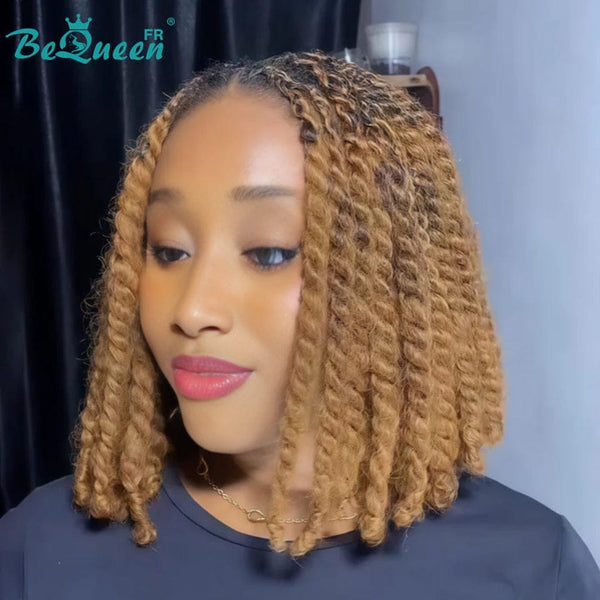 BeQueen „Edura“ Perücke mit Zopf mit Full Lace Schwarz und Honig