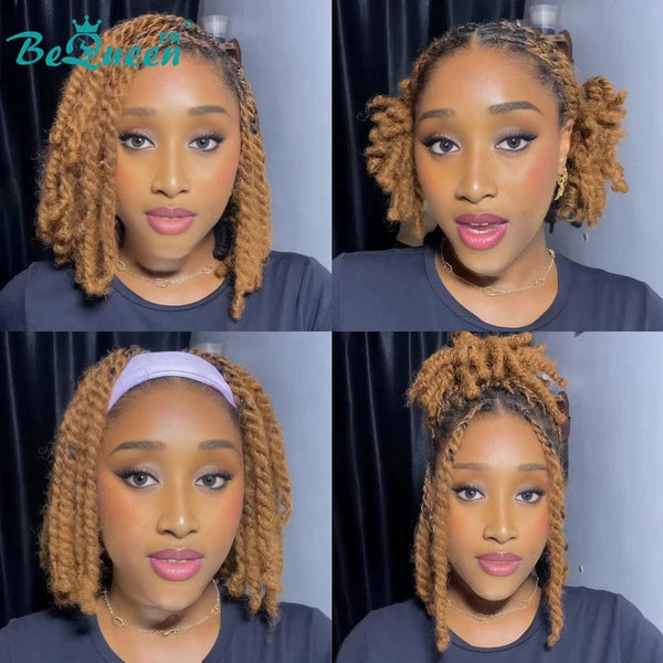 BeQueen „Edura“ Perücke mit Zopf mit Full Lace Schwarz und Honig