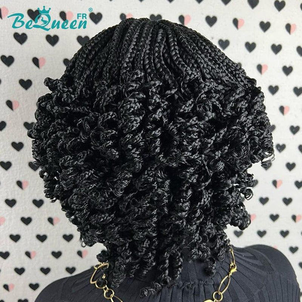 BeQueen "Erskine" Perruque Court avec Lace Closure en nattes