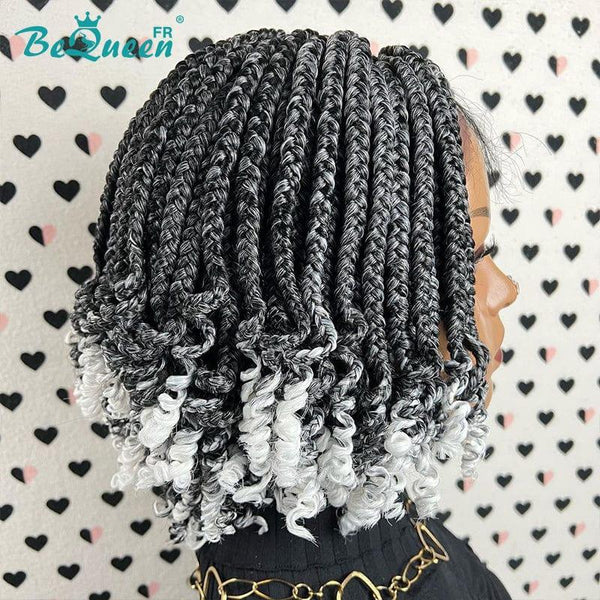 BeQueen "Erskine" Perruque Court avec Lace Closure en nattes