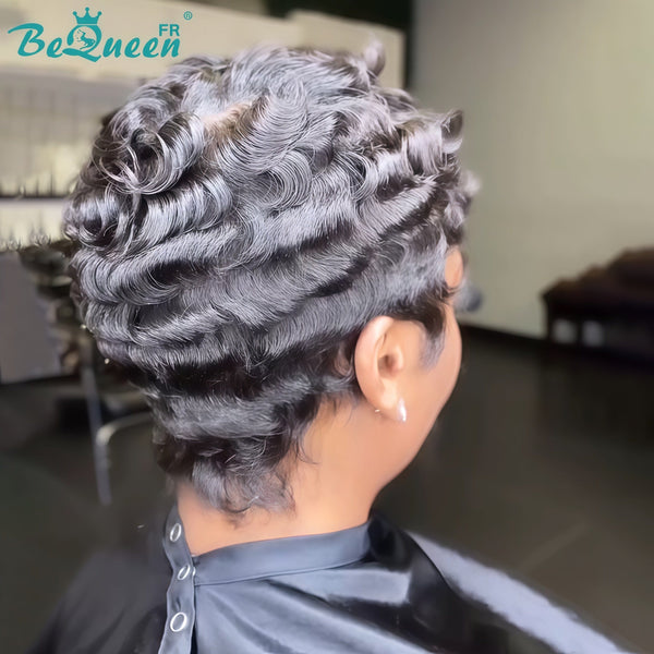 BeQueen "Fatoumata" Peluca Pixie con encaje completo