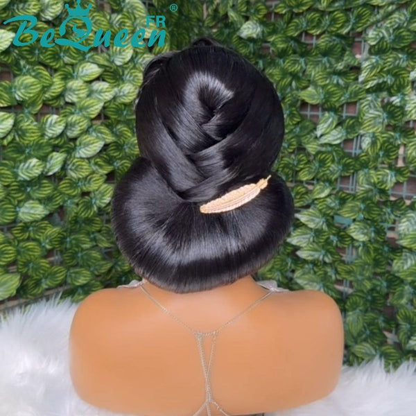 BeQueen “Fernanda” Black Wedding Wig Bun with Lace Front 13x4