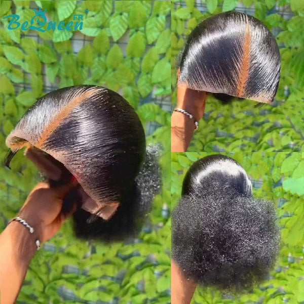 BeQueen “Flamingo" Perruque lace pleine avec queue de cheval 100% cheveux humians déjà customisée modèle 3
