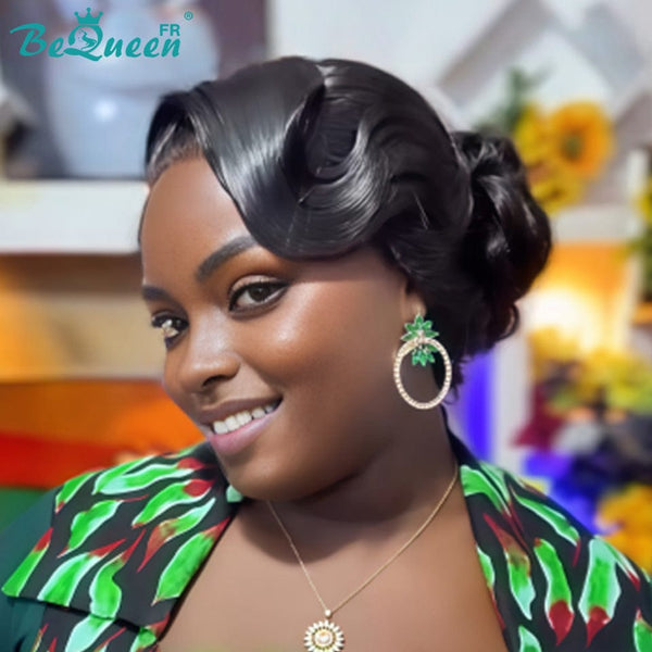 BeQueen “Florance" Perruque lace frontale avec chigon sans colle style 2