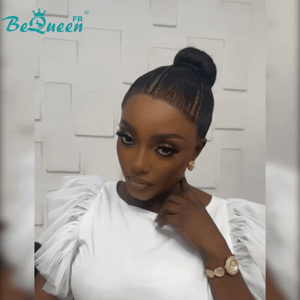 BeQueen "Florance" Full Lace Wig with Braid and Bun Style 3 