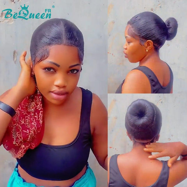 BeQueen “Florance" Perruque lace pleine avec Tresse et chignon style 4