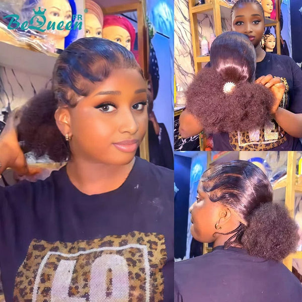 BeQueen “Florance" Perruque lace pleine avec Tresse et chignon style 5