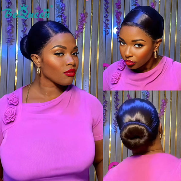 BeQueen “Florance" Perruque lace pleine avec Tresse et chignon style 7