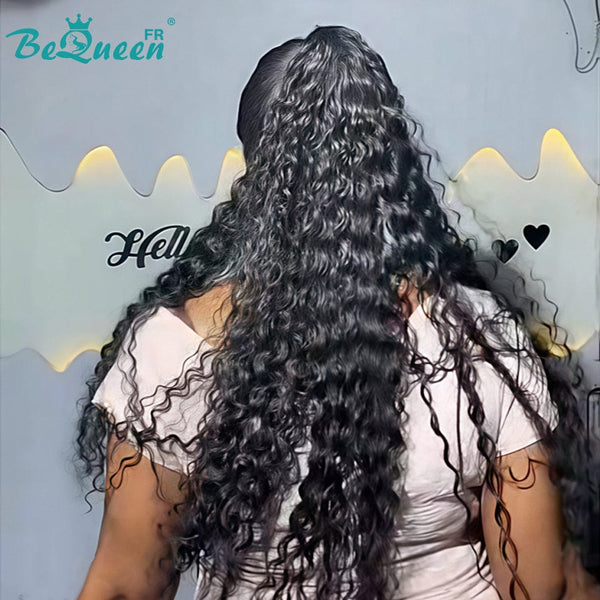 BeQueen "Florance" Peluca de encaje completa con trenza y moño estilo 3.