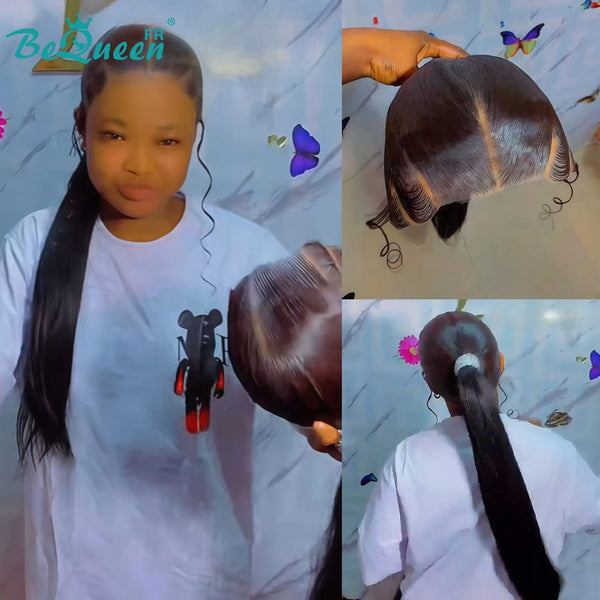 BeQueen “Florance” Straight Full Lace Wig with Ponytail