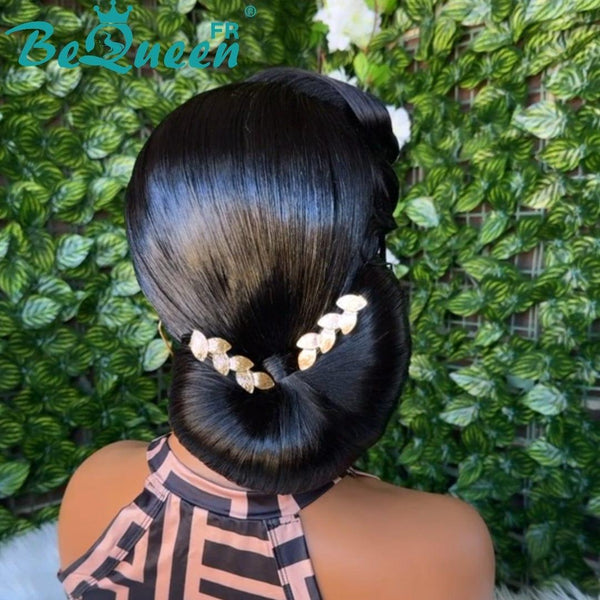 BeQueen “Gonzalo” Black Wedding Wig Bun with Lace Front 13x4