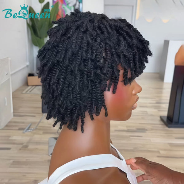 BeQueen “Helno” Pixie Wig with Twist Braid Full Lace Glueless