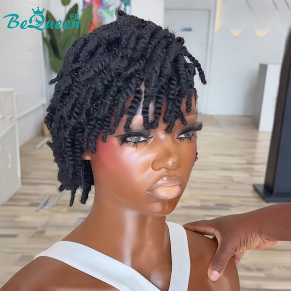 BeQueen “Helno” Pixie Wig with Twist Braid Full Lace Glueless
