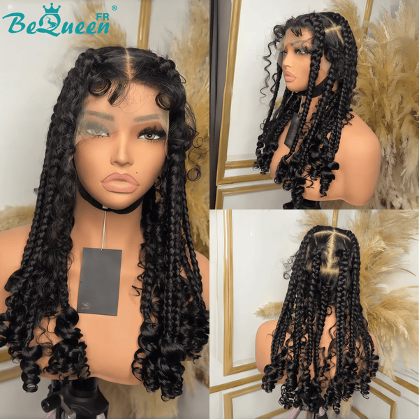 BeQueen "Tesi" Peruca com Trança frontal longa em renda com acessórios para cabelo
