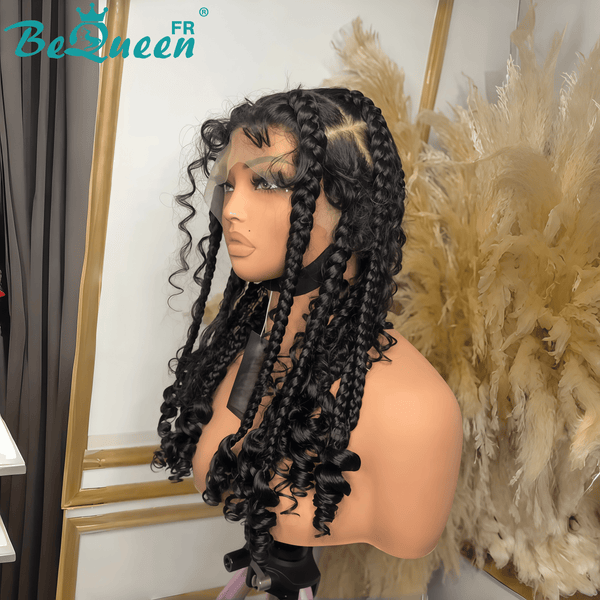 BeQueen "Tesi" Peruca com Trança frontal longa em renda com acessórios para cabelo