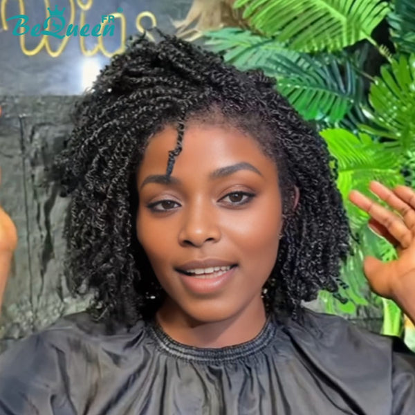 BeQueen “Kenza" Lace Front or Full Lace Curly Wig with Braid