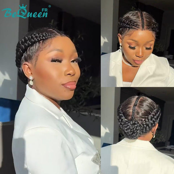 BeQueen “Lucke" Perruque avec Tresse Full lace