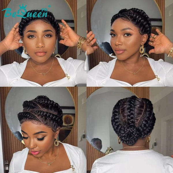 BeQueen “Lucye" Perruque avec 5 Tresses Full lace