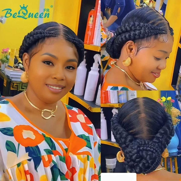 BeQueen “Lucye” Wig with 5 Braids Full lace style 3