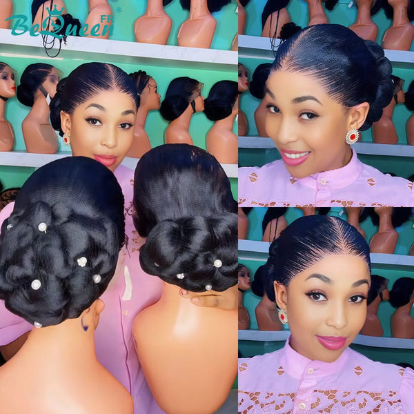 BeQueen “Lyana" Perruque avec Tresses Full lace Avec pince à perle