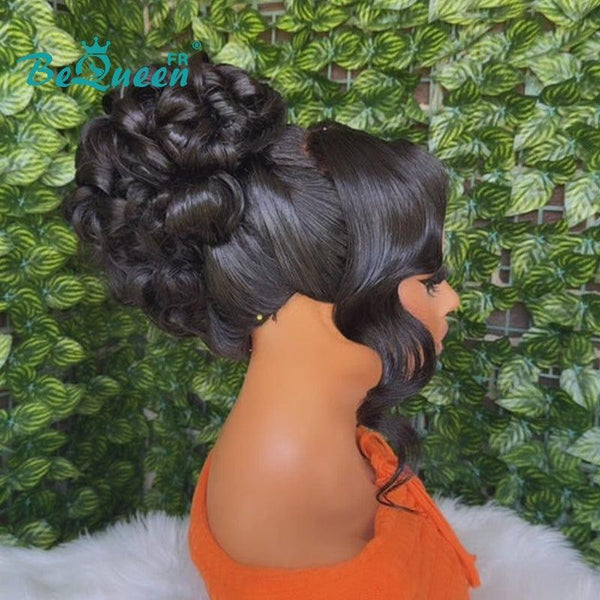 BeQueen “Mariana” Black Wedding Wig Bun with Lace Front 13x4