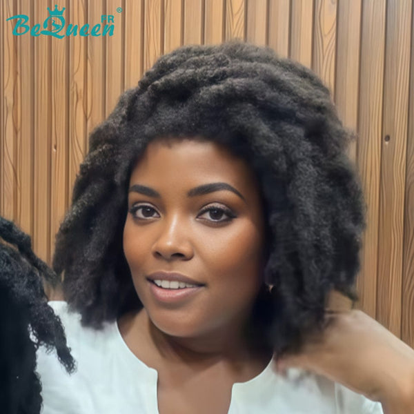 BeQueen “Marra" Perruque afro avec Tresse pixie à la machine