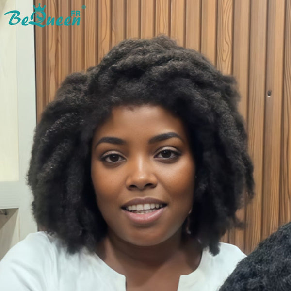 BeQueen “Marra" Perruque afro avec Tresse pixie à la machine