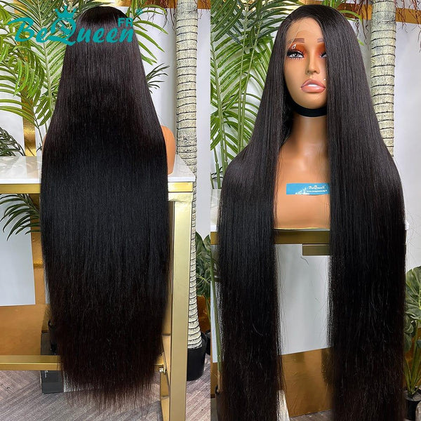 BeQueen "Mina" Perruque Longue Lisse avec Lace Frontale Densité 400% 40 Pouces
