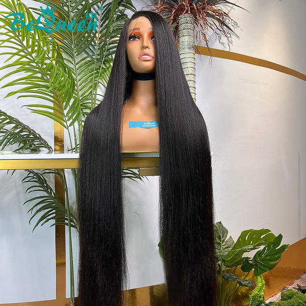 BeQueen "Mina" Perruque Longue Lisse avec Lace Frontale Densité 400% 40 Pouces