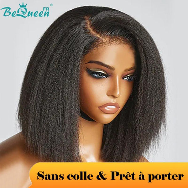 BeQueen „Nadia“ Custom Perücke Bob Kinky Straight Ready to Wear Glueless 13X4 