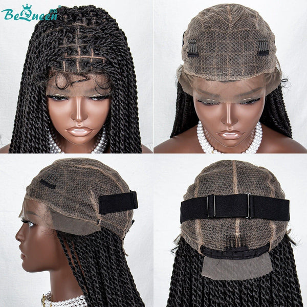 BeQueen “Oumou" Perruque avec Tresse longue Lace pleine